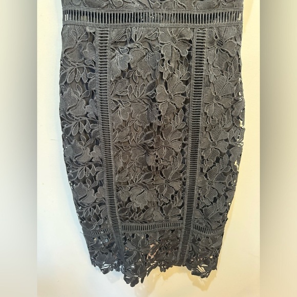 Bardot Botanica‎ Lace Dress in Dusty Black Party Cocktail Dress Women's Size 6 - Picture 5 of 10